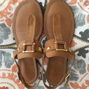 Brown leather sandals